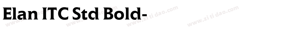 Elan ITC Std Bold字体转换